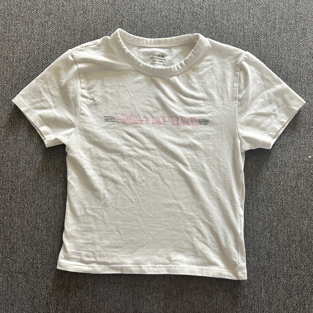 XXS Cotton On Fitted Longline Baby Tee